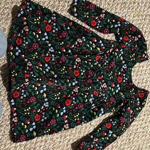 Hanna Andersson Floral Kids Dress - Black and Red